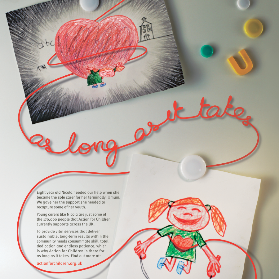 Action for Children As Long as it Takes Print Campaign